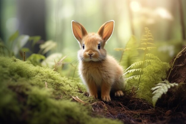 Mística Fada bonita floresta de coelhos Gerar Ai