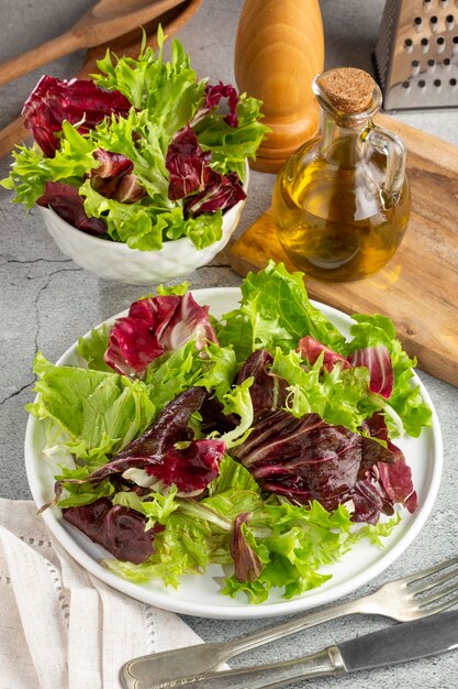 Mistura de salada fresca saudável Salada de folhas