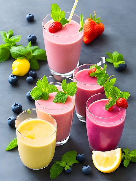 Mistura de smoothie de frutas