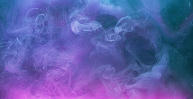 Mistura de tinta rosa azul de veneno mágico de fluxo de fumaça