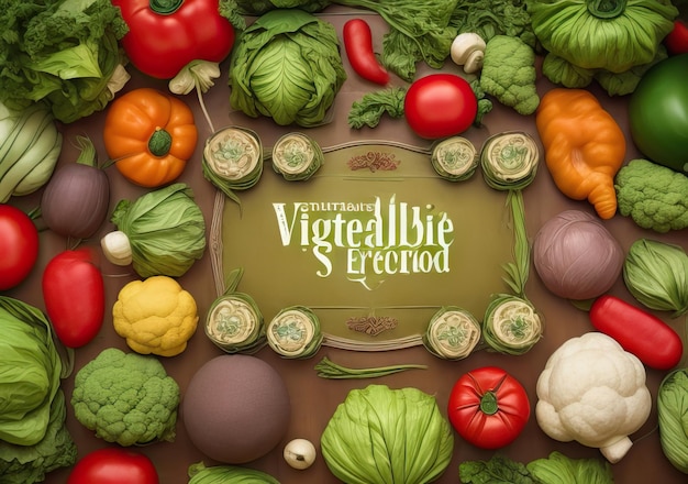 Foto mistura de vegetais para alimentos veganos