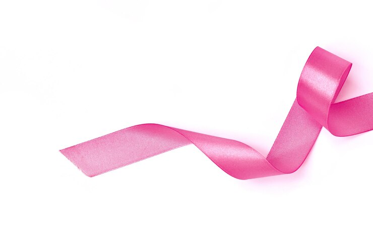 Foto misture fita rosa em um fundo branco