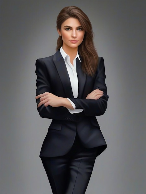 Mit Ai erstelltes Porträt einer Geschäftsfrau
