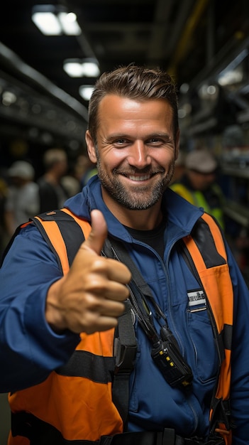 mit einem Schlüssel in der Hand und mit dem Daumen in der Hand