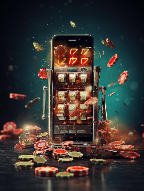 Mit generativer KI erstellte Online-Glücksspielautomaten auf dem Smartphone