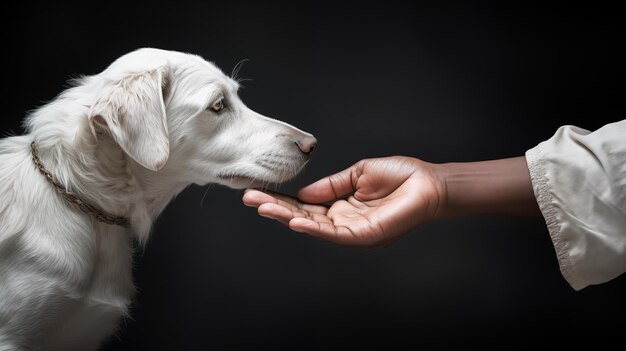 Foto mitgefühl für hunde und wildtiere ki generiert