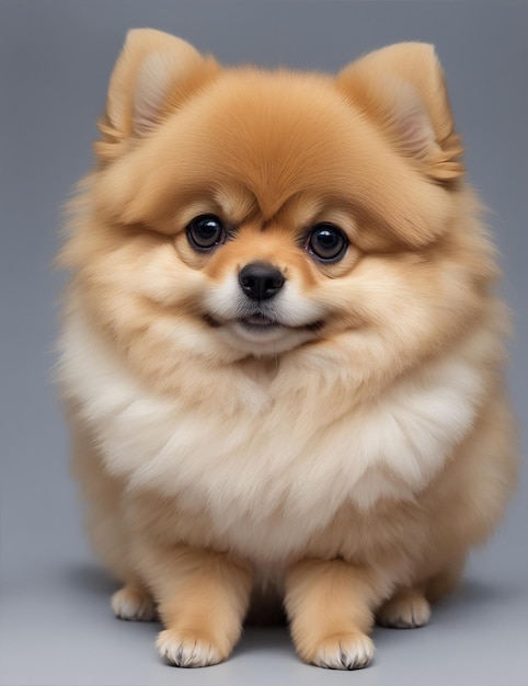 Foto mithilfe von ki erstelltes bild eines pomeranian-hundes