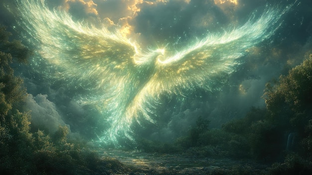El mítico Fénix en vuelo