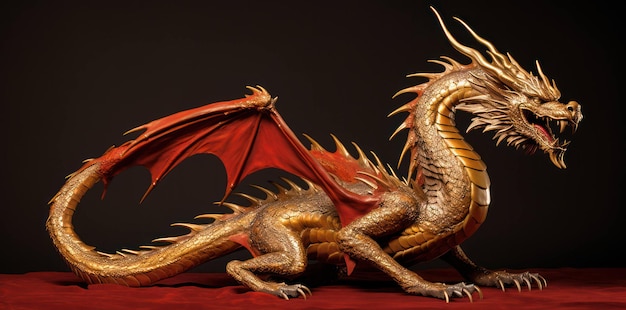 Mitologia asas fundo brinquedo dragão besta animal réptil vermelho ilustração monstro de fantasia