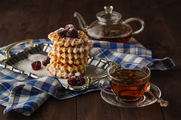 Mittagessen mit Brüsseler Waffeln