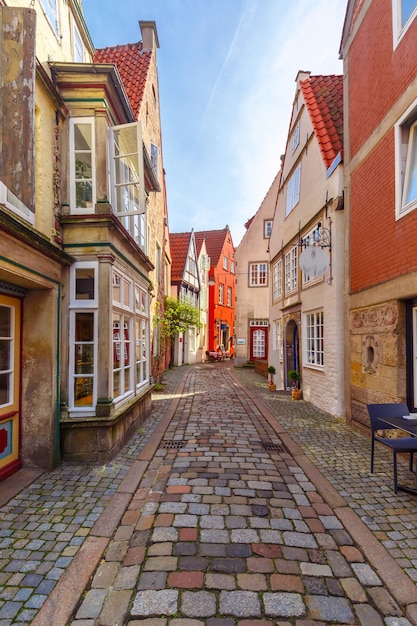 Mittelalterliche Straße Schnoor in Bremen, Deutschland