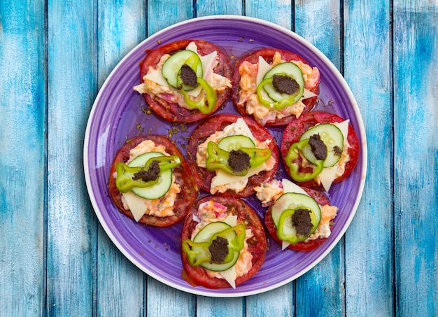 Mittelmeersalat mit Tomatenkäsegurkenpfeffer