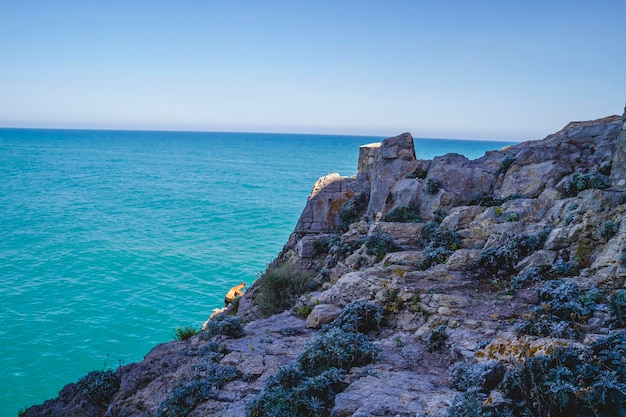 Mittelmeerszene, Stadt Peniscola in Spanien