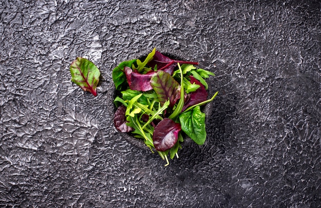 Mix de folhas de salada verde