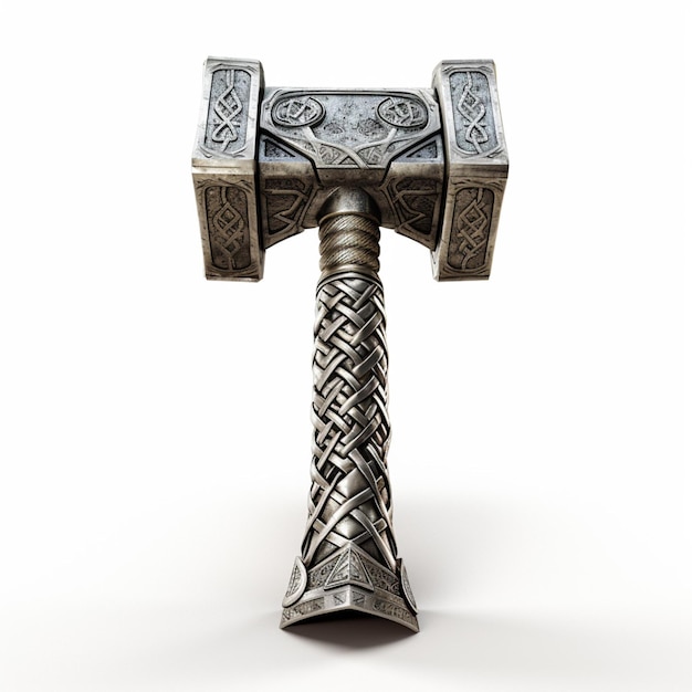 Foto mjolnir com fundo branco de alta qualidade ultra hd