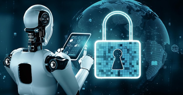 Mlp ai-Roboter-Huminoid verwendet Cloud-Computing-Technologie, um Daten auf einem Online-Server zu speichern