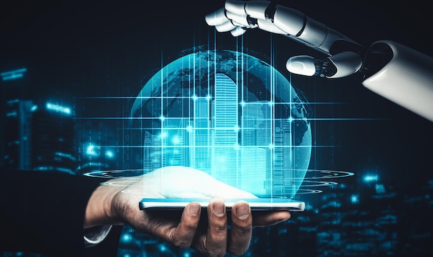 Mlp futura inteligencia artificial y aprendizaje automático para un robot droide o cyborg