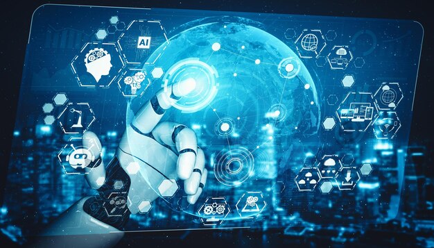 Mlp futura inteligencia artificial y aprendizaje automático para un robot droide o cyborg