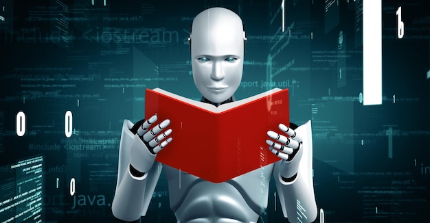 Mlp futuristischer Roboter künstliche Intelligenz Humanoid AI Programmierung Codierung