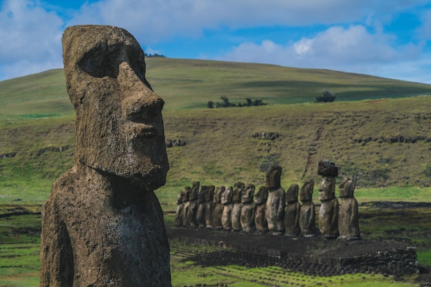 Moai in Rapa Nui