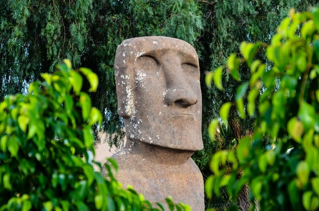 Moai de pie desde la Isla de Pascua, Chile América del Sur