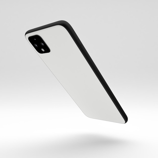 Mobile 4 Vista traseira esquerda isolada em fundo branco