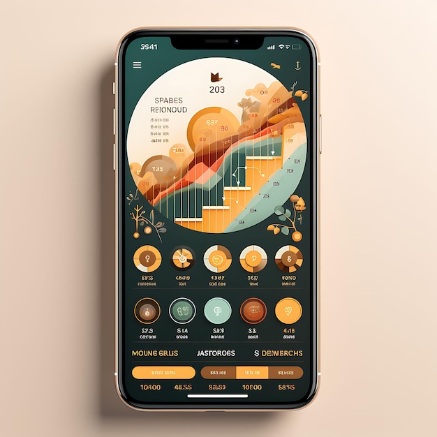 Mobile App Layout Design von Financial Goal Tracker Motivation und zielorientierte Layout-Konzepte