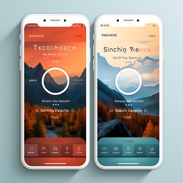 Mobile App Layout Design von Health Coaching und Accountability App Unterstützungs- und Motiva-Konzepten