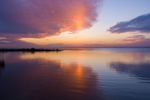 Mobile Bay ao pôr do sol