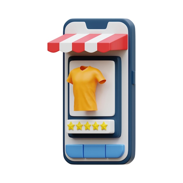 Mobile Mode-Laden 3D-Illustration