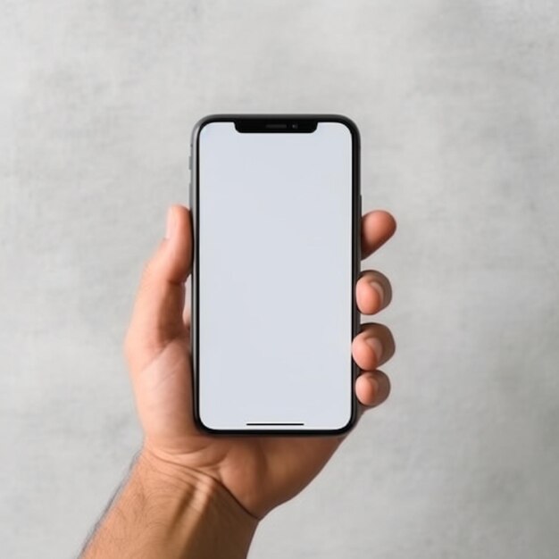 Foto mobile phone mockup generated in ai