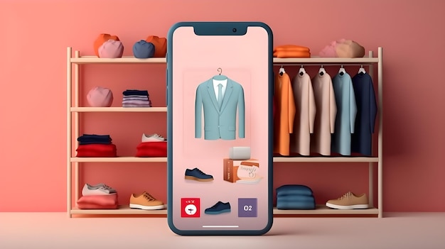 Mobiler Online-Bekleidungsladen