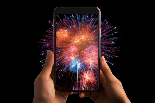 Mobiles Bildschirmfeuerwerk „Generate Ai“.