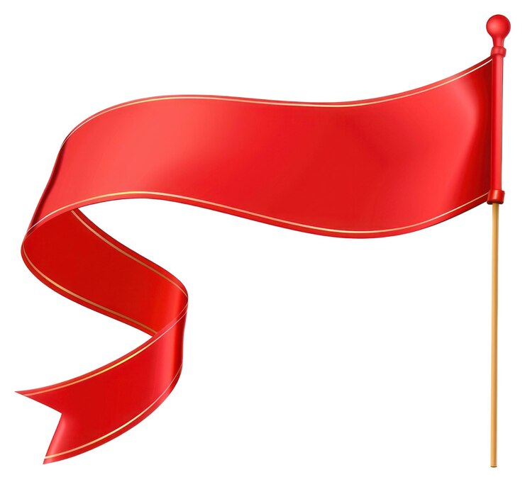 Foto mobiliário de bandeira vermelha de png