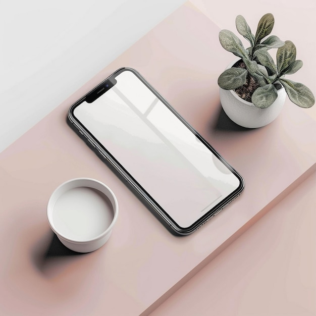 Mobiltelefon-Mockup Instagram-Mock-Post-Vorlage