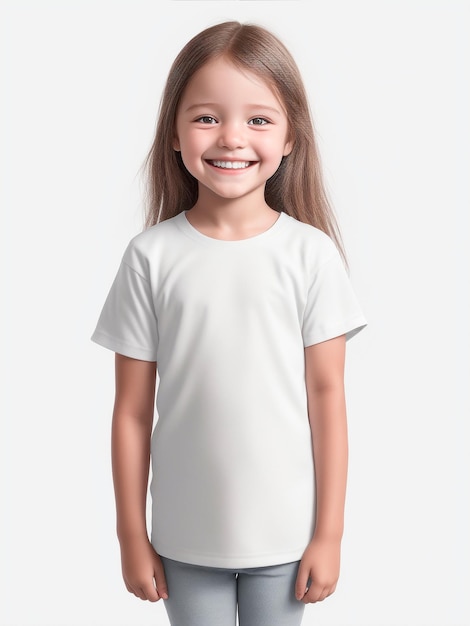 Mocap-Kind in weißem T-Shirt KI-generierte Vorlage fiktive Figur