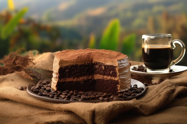 Mocha-Kuchen mit Kaffeeneinfusionen