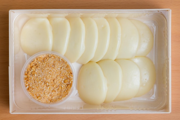 Mochi al estilo taiwanés con polvo de maní