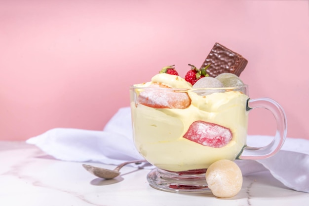 Mochi parfait, uma sobremesa asiática da moda.