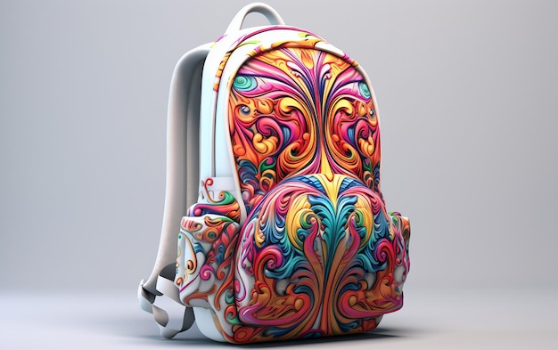 Una mochila 3D psicodélica