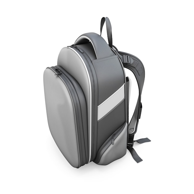 Mochila aislado sobre fondo blanco. Imagen de render 3d.