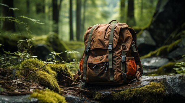 Mochila en el bosque