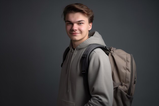 Mochila de estudante aprendendo Look casual Gerar Ai