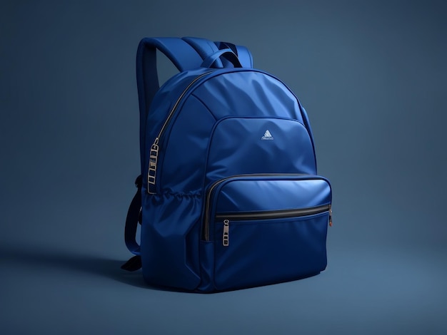 Una mochila escolar sobre un fondo creativo generativo realista Ai