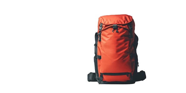 Una mochila moderna de color gris sobre un fondo blanco