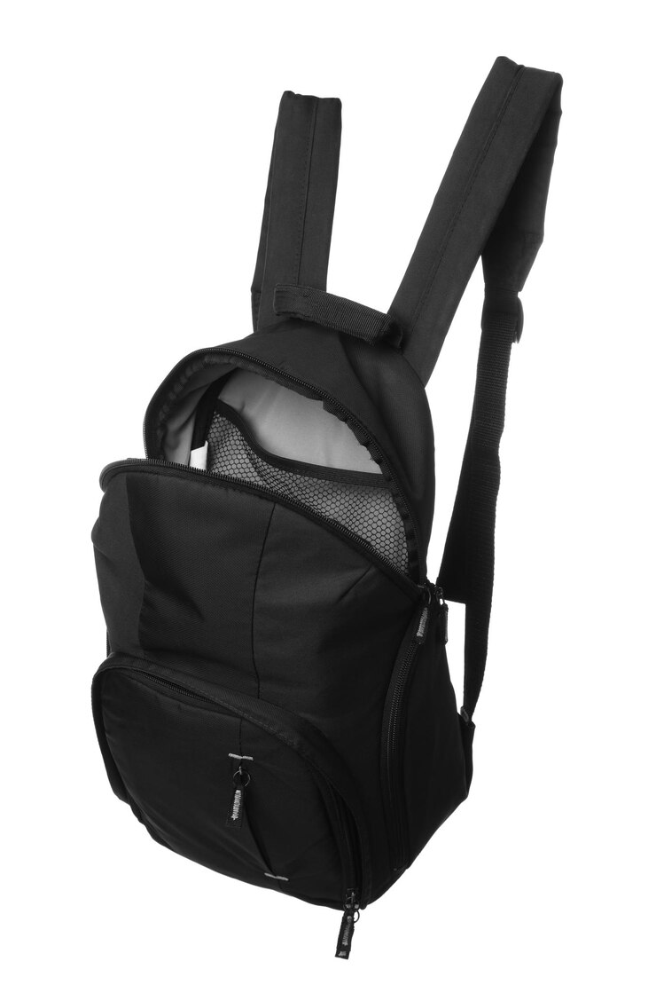 Foto mochila para câmera isolada em branco acessório profissional