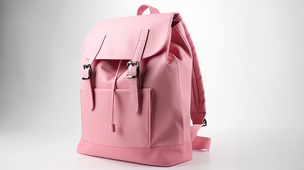 Una mochila rosa con la palabra amor.