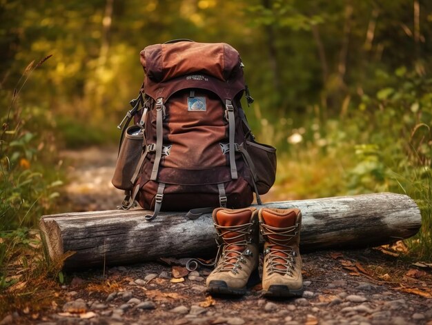 mochila para senderismo en la montaña