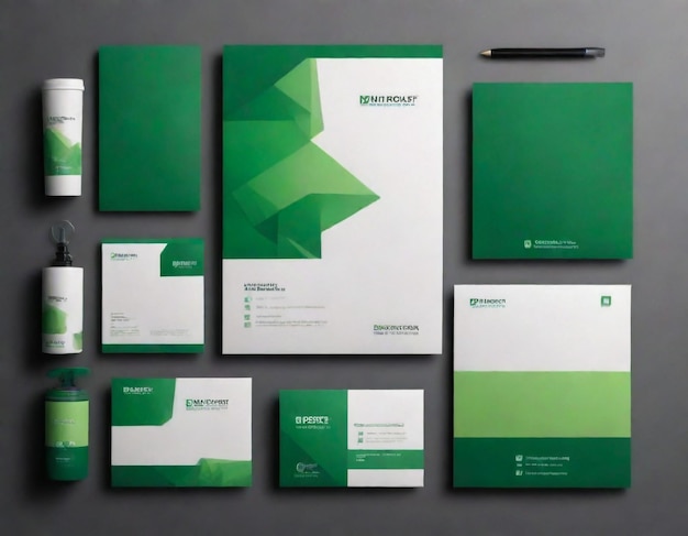 Foto mock up set modelo de marca de negocio de diseño vectorial de papelería