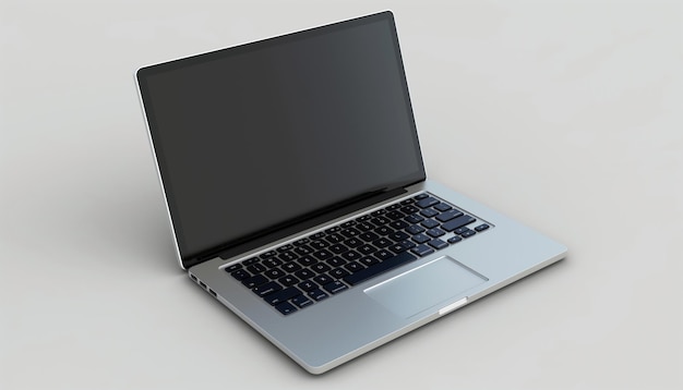 Mockup 3d de renderización de la página de inicio de la maqueta de portátil Mockup de MacBook